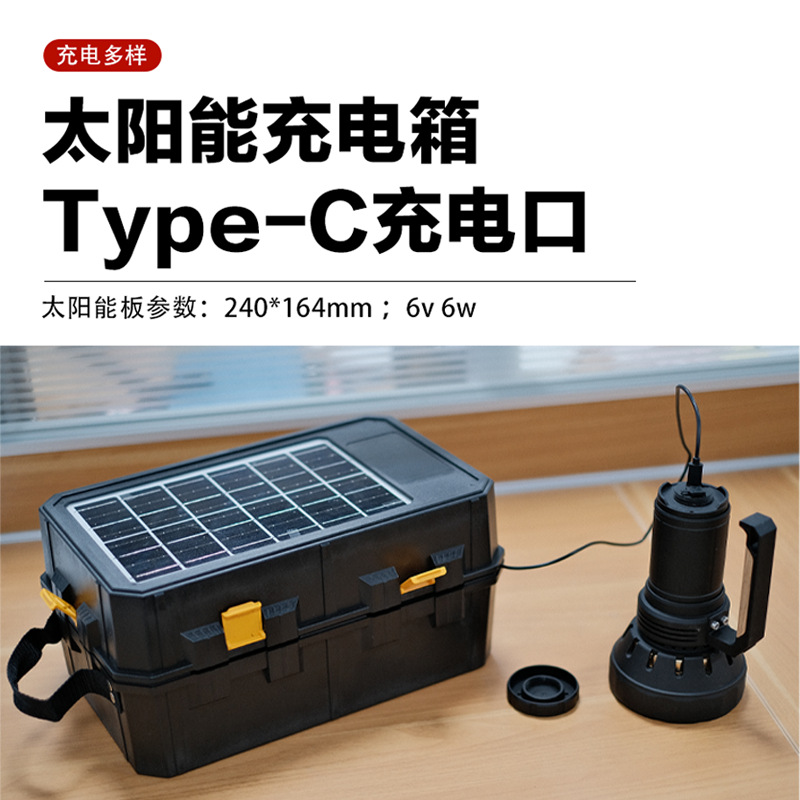 Cross-border giant bright fan cooling portable lamp, high lumen outdoor camping adventure work flashlight details Picture