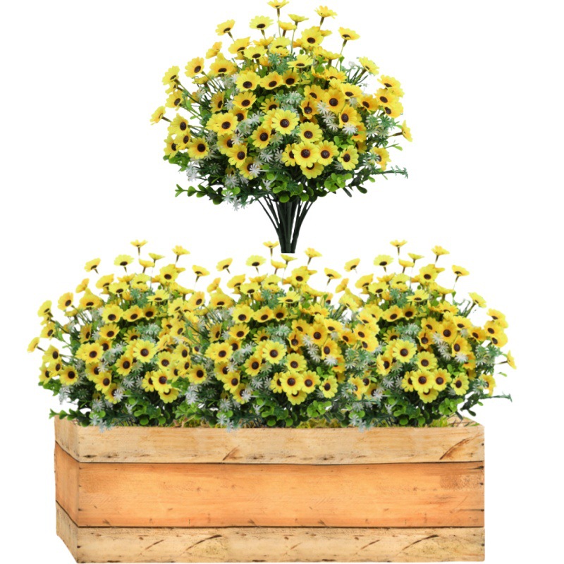Artificial flowers, flocked sunflowers, bunches, home outdoor wedding decorations, artificial flowers, artificial flowers and green plants wholesale Application Scenario