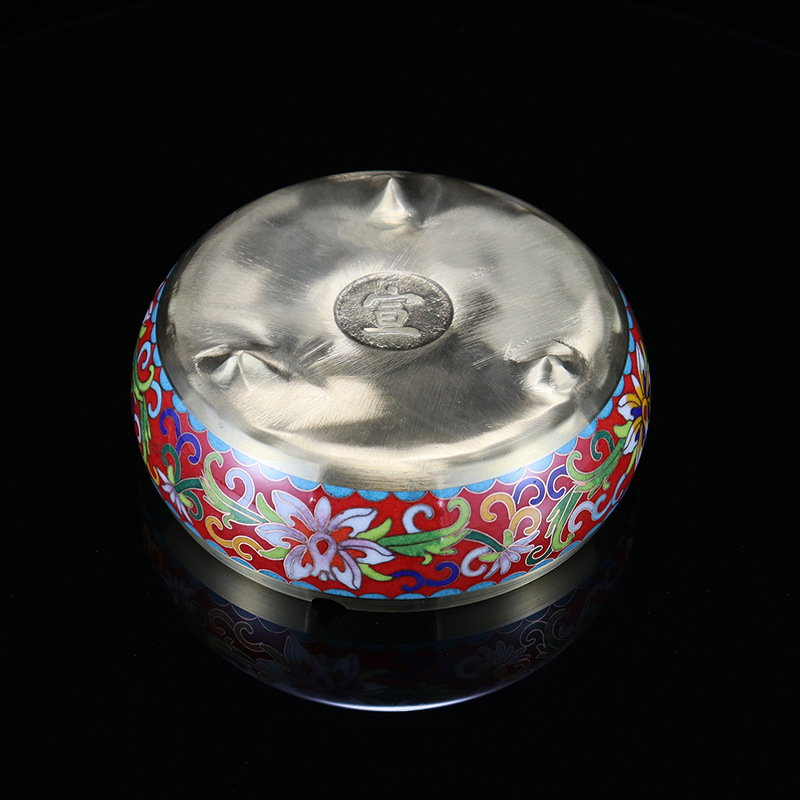Beijing Cloisonne craft cultural gift and decorative items, traditional cast copper filigree low-temperature enamel ashtrays Application Scenario