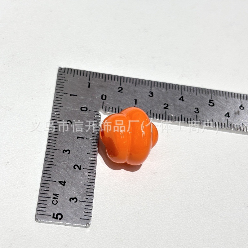 Through hole multi-color baked paint acrylic cake beads, handmade jewelry accessories, diy mobile phone chains, key chains, bag hanging materials details Picture