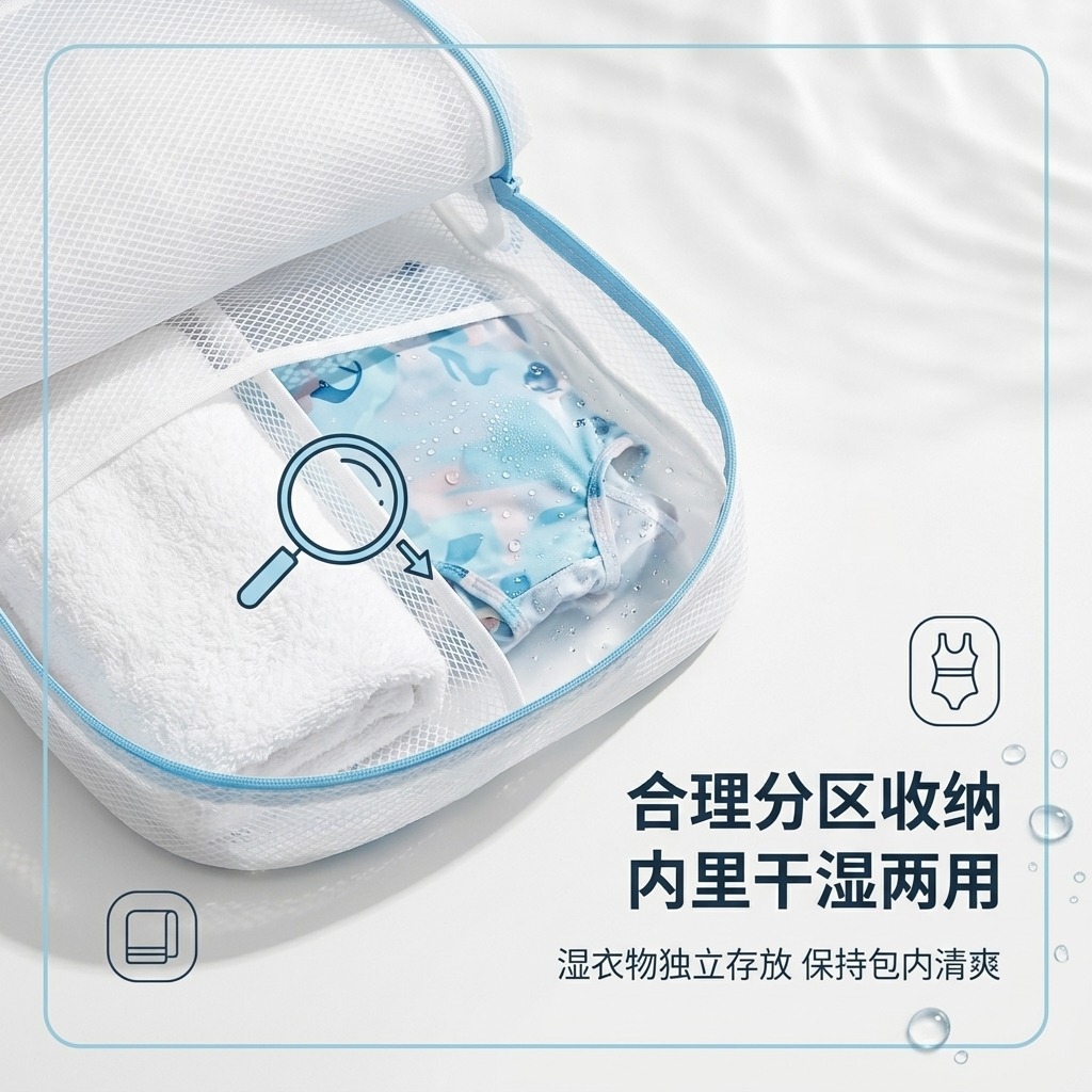Мультяшные туалетные принадлежности, мокрые салфетки, спортивная сумка для плавания, сумка для сбора косметики для женщин Specification image