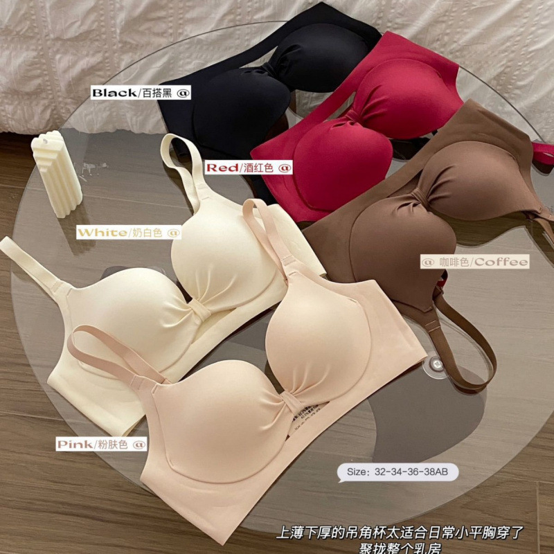 Versátil calado ropa interior transpirable mujeres juntas pequeño busto gran colección parche lactancia anti-caída sujetador sexy reemplazo de cabello al por mayor