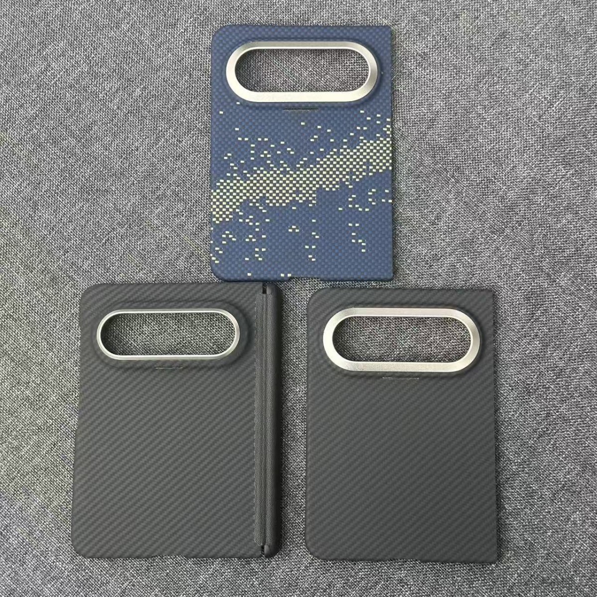 Para huawei pura X max carcasa de fibra de aramida carcasa magnética kevlar carcasa de eje medio carcasa anti-huellas digitales