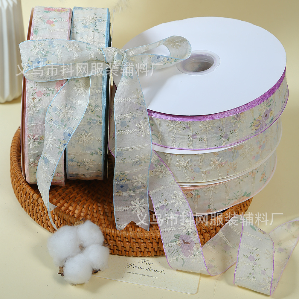 Fabricante nuevo 4cm cinta hecho a mano diy arcos adornos de pelo adornos de cabeza decoraciones flores cintas de embalaje accesorios de ropa