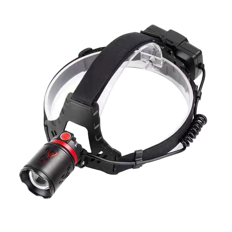 Headlamp, high-intensity white laser head-mounted flashlight, USB charging, outdoor emergency mountain climbing, fishing, zoom miner's lamp Item Picture