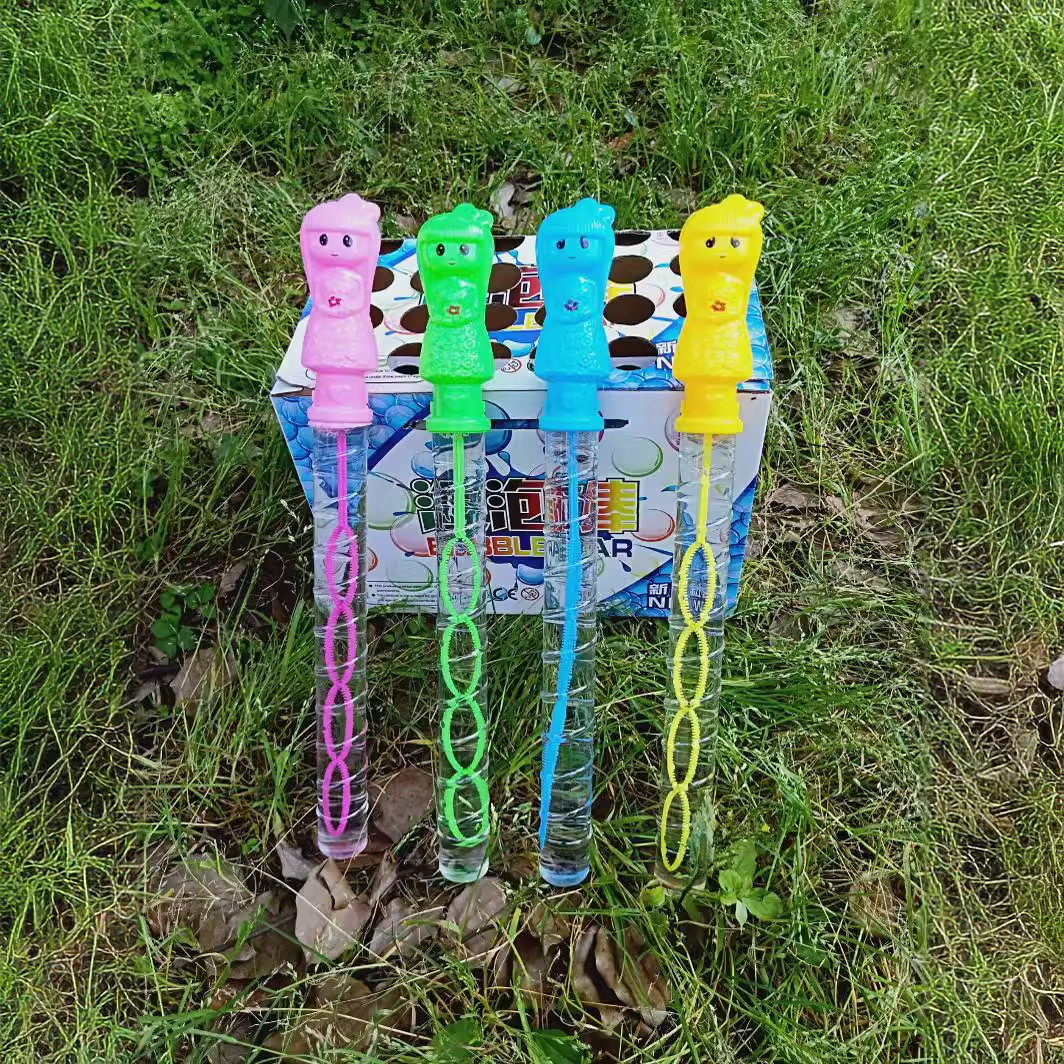38cm cartoon seven-color bubble sticks, bubble liquid, concentrated children's bubble toys, Western swords, ground promotion and wechat business gifts Specification image