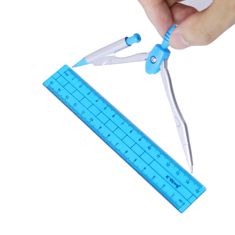 Yalong Cross-border 7pcs Mathematical Geometry Compass Set, Ruler Set, Protractor Set Specification image