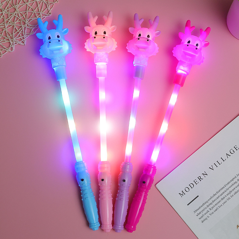 The 2024 Dragon Year Light Stick Cross-border Cartoon Leader Magic Flash Stick Children's New Year's Eve and New Year's Eve Kindergarten gift Specification image