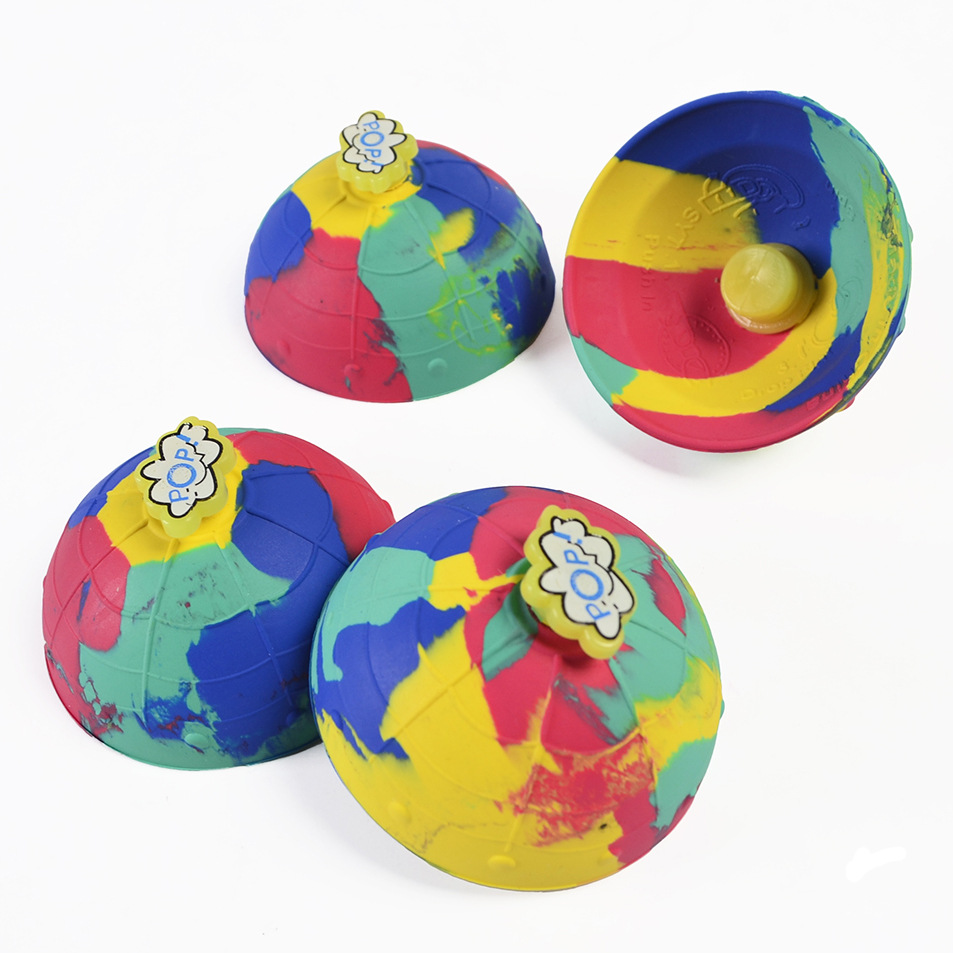 Cross-border bestseller Cloud Button POPS, Mushroom Half Ball, bouncing spinning top, novel and special stress-relieving toy
