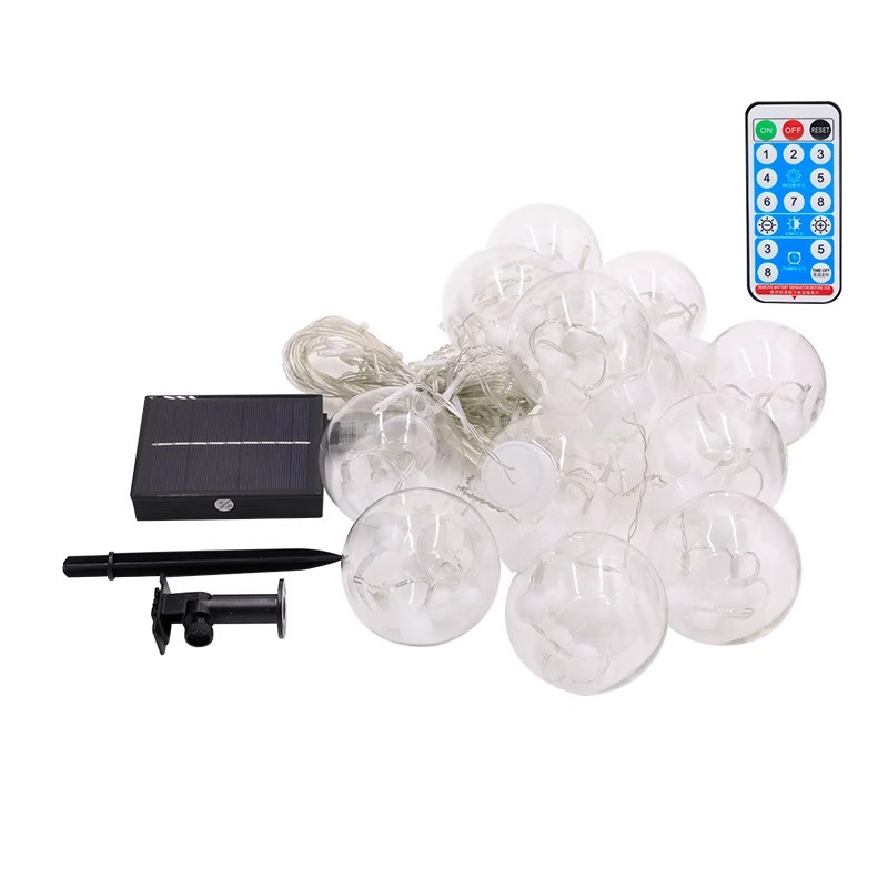Solar-powered wishing ball lights, room decoration, curtain lights, outdoor courtyard, balcony, garden, pavilion, camping arrangement, string lights Item Picture