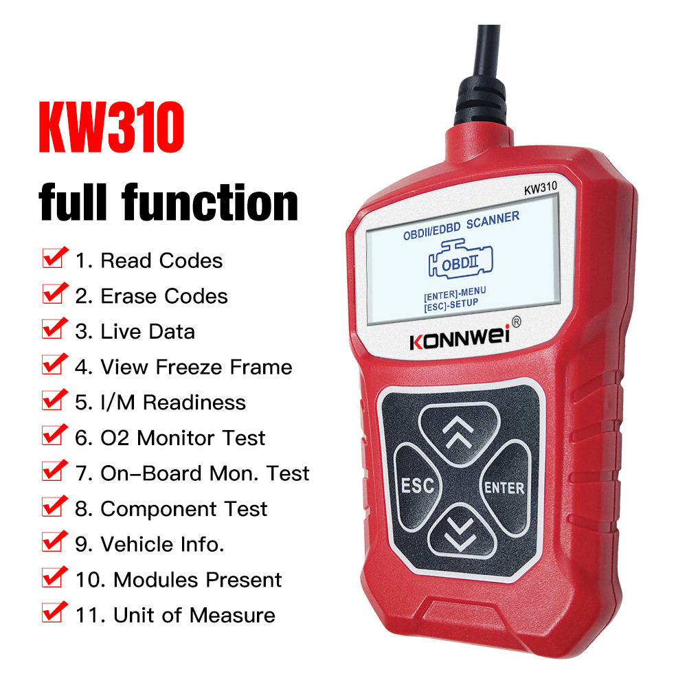 KONNWEI KW310 obd automotive fault detector Automotive diagnostic tool code reading Card elm327 obd2 details Picture