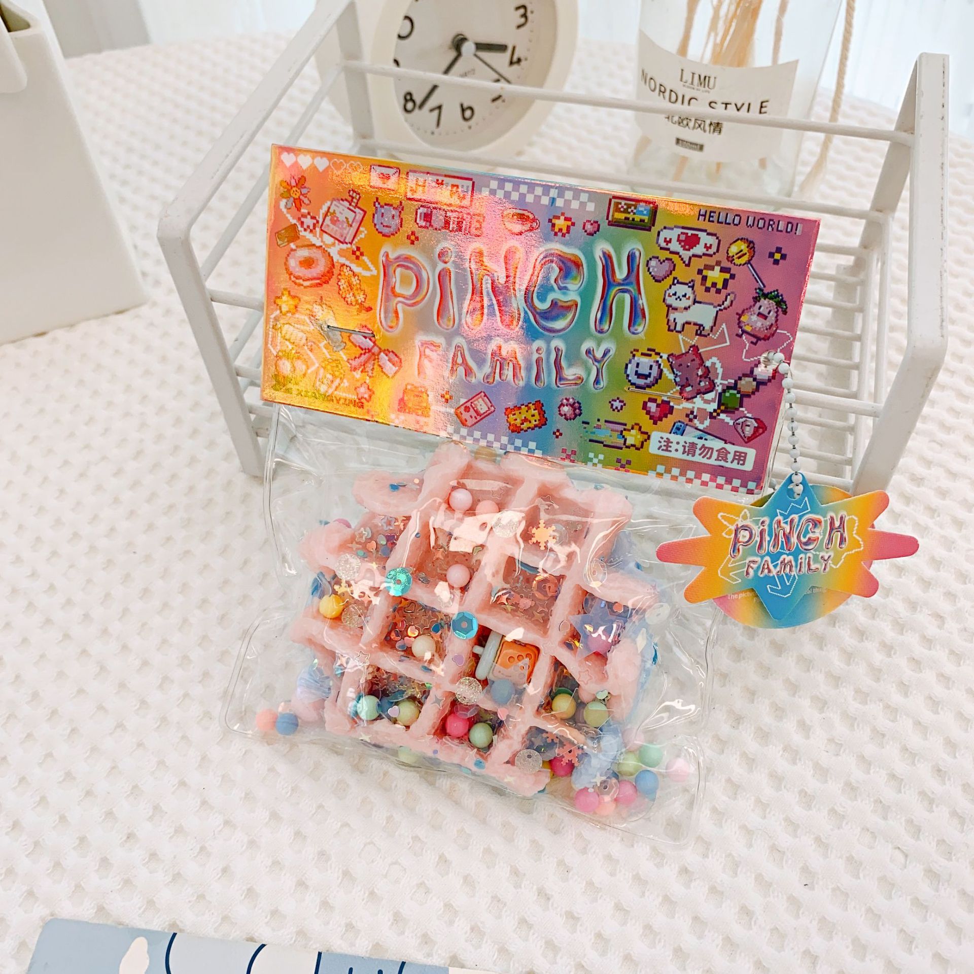 Xiaohongshu waffle TPR Dumpling Squeeze Stress-relieving Toy Squeeze Fun Stress-relieving Toy Slow Rebound Stress-relieving Magic Tool Specification image