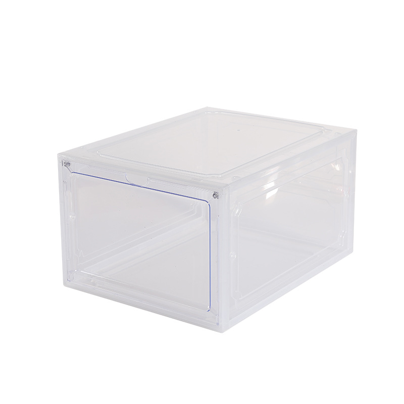 Cross-border transparent acrylic basketball shoe box, shoe storage box, magnetic dust-proof and anti-oxidation basketball shoe box Item Picture