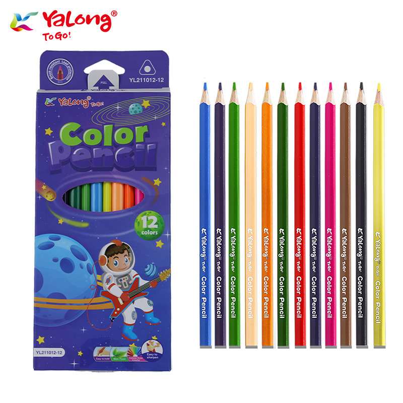 Color pencil box, children's drawing pens, primary school student pencil set, 12-color manufacturer wholesale pencil stationery Item Picture