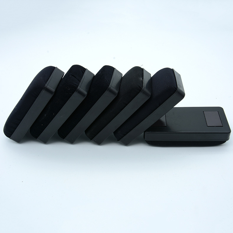 Black shell and black cloth bulk board eraser, office, teaching and learning stationery, easy to wipe, leaving no trace, whiteboard, magnetic and anti-slip Specification image