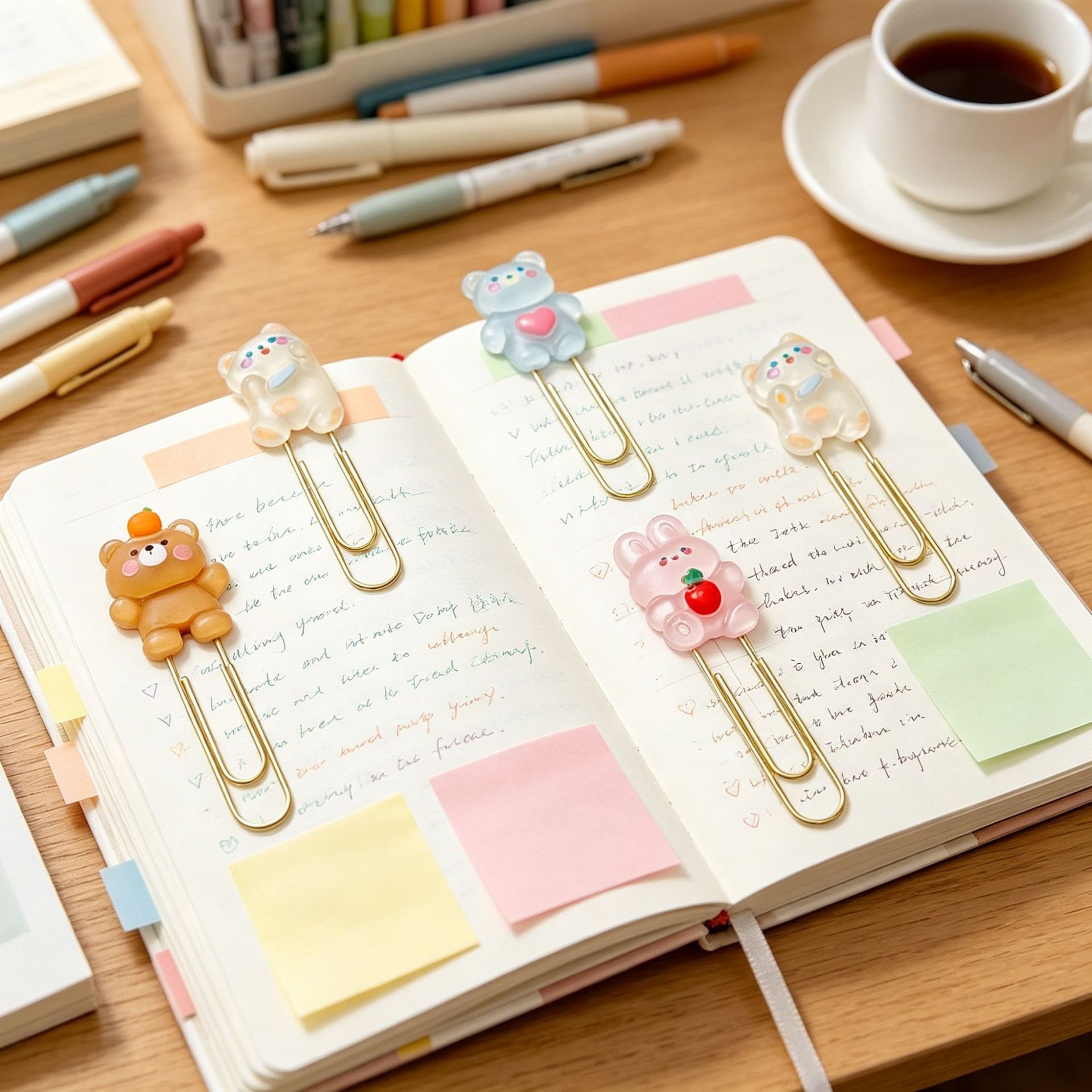 Creative cartoon soft and cute animals, bear paper clips, student office stationery, bookmarks, cross-border exclusive supply, paper clip wholesale