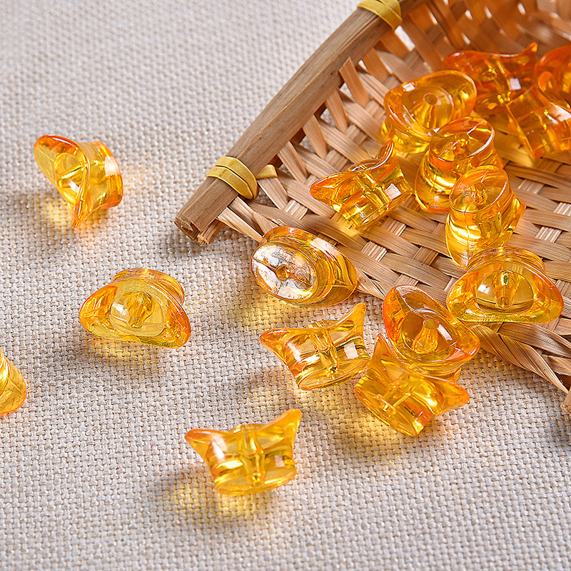 diy handcrafted beaded jewelry accessory materials, acrylic beads, loose beads, ingots, money tree materials wholesale Specification image