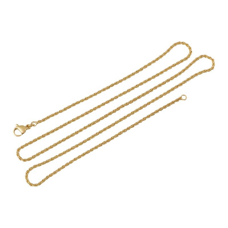 Honglu Super Strong color retention fine twist chain, fashionable and individual copper-plated necklace, high-end collarbone chain necklace with matching chain Item Picture