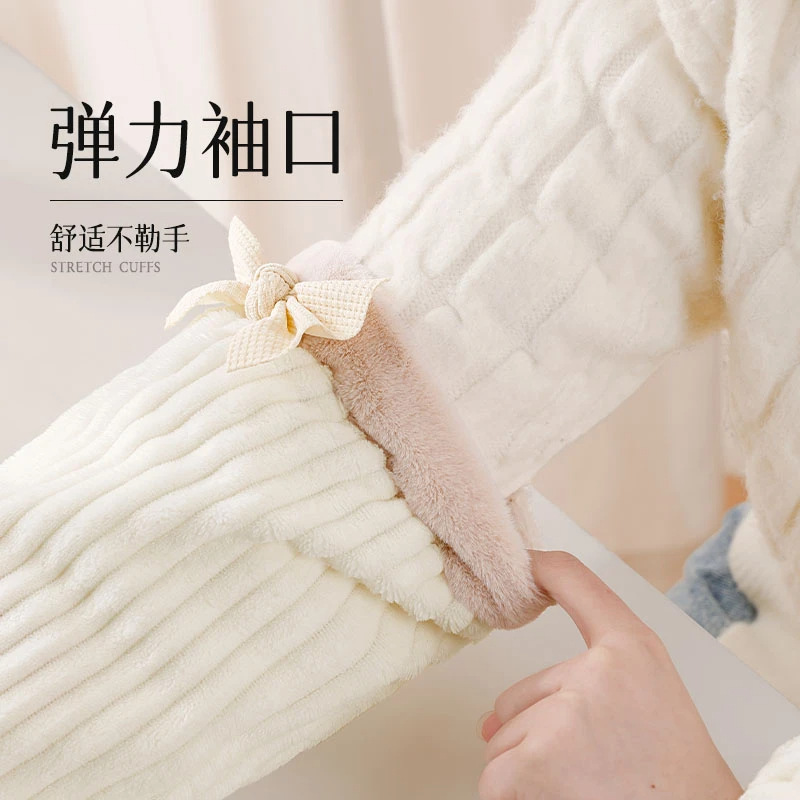 袖套冬季长款可爱耐脏秋冬羽绒服防脏女款套袖办公室工作干活护袖细节图