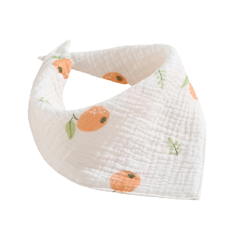 Infant triangle towel, pure cotton saliva towel, baby bib, anti-spitting milk bib, thin 4-layer, summer all-cotton triangle towel Item Picture