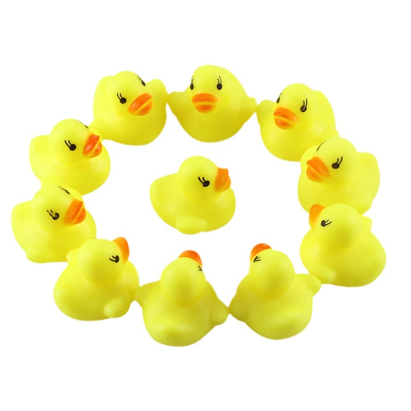 The water-playing little yellow duck, pinching and calling little duck, gummy water playing duck, children's educational toy swimming duck, is selling well in wholesale Item Picture