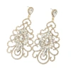 European and American style earrings with a sense of design, hollowed-out rhinestone earrings, luxurious and exquisite diamond-encrusted earrings, versatile earrings for brides, wedding parties and banquets Specification image
