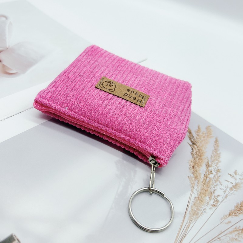 New creative coin purse for women, mini hand-held small wallet, coin case, corduroy key case, student gift Specification image