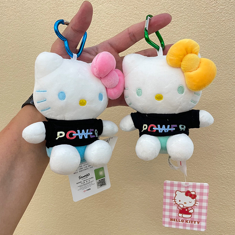 Genuine hellokitty small pendant, bag pendant, plush toy, cute kitty doll keychain pendant details Picture