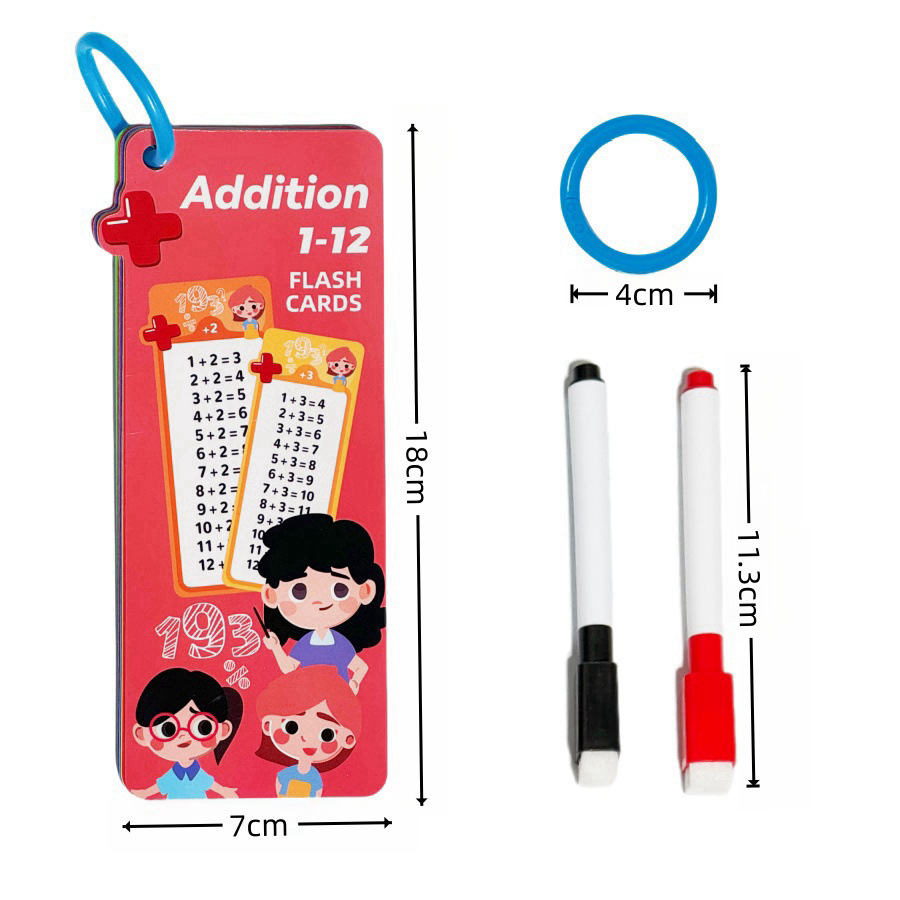 Find the difference in addition, subtraction, multiplication and division mental arithmetic training cards, open the mobile phone toy, early education English memory card Item Picture
