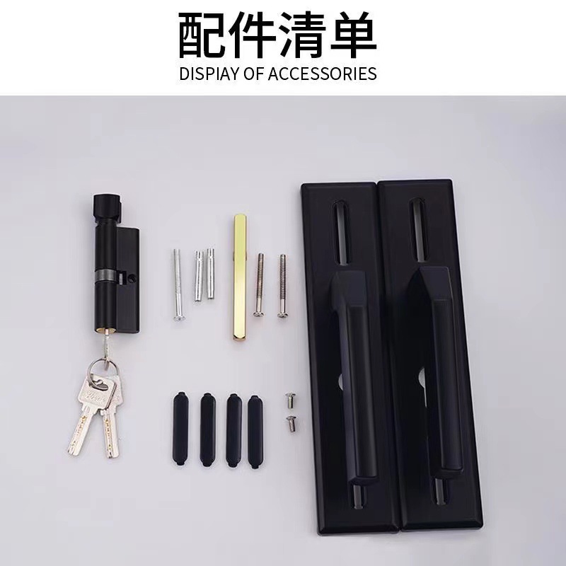 Black solid wood indoor door lock, bedroom room door lock, magnetic universal lock, home security door lock, silent lock Application Scenario