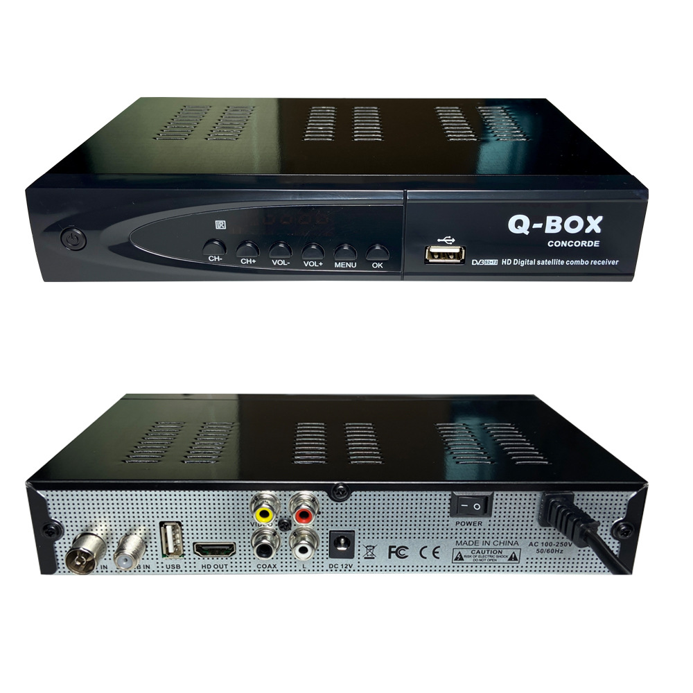 African Combo DVB T2+S2 TV Set-top Box Q-BOX Receiver High-definition TV set-top box details Picture