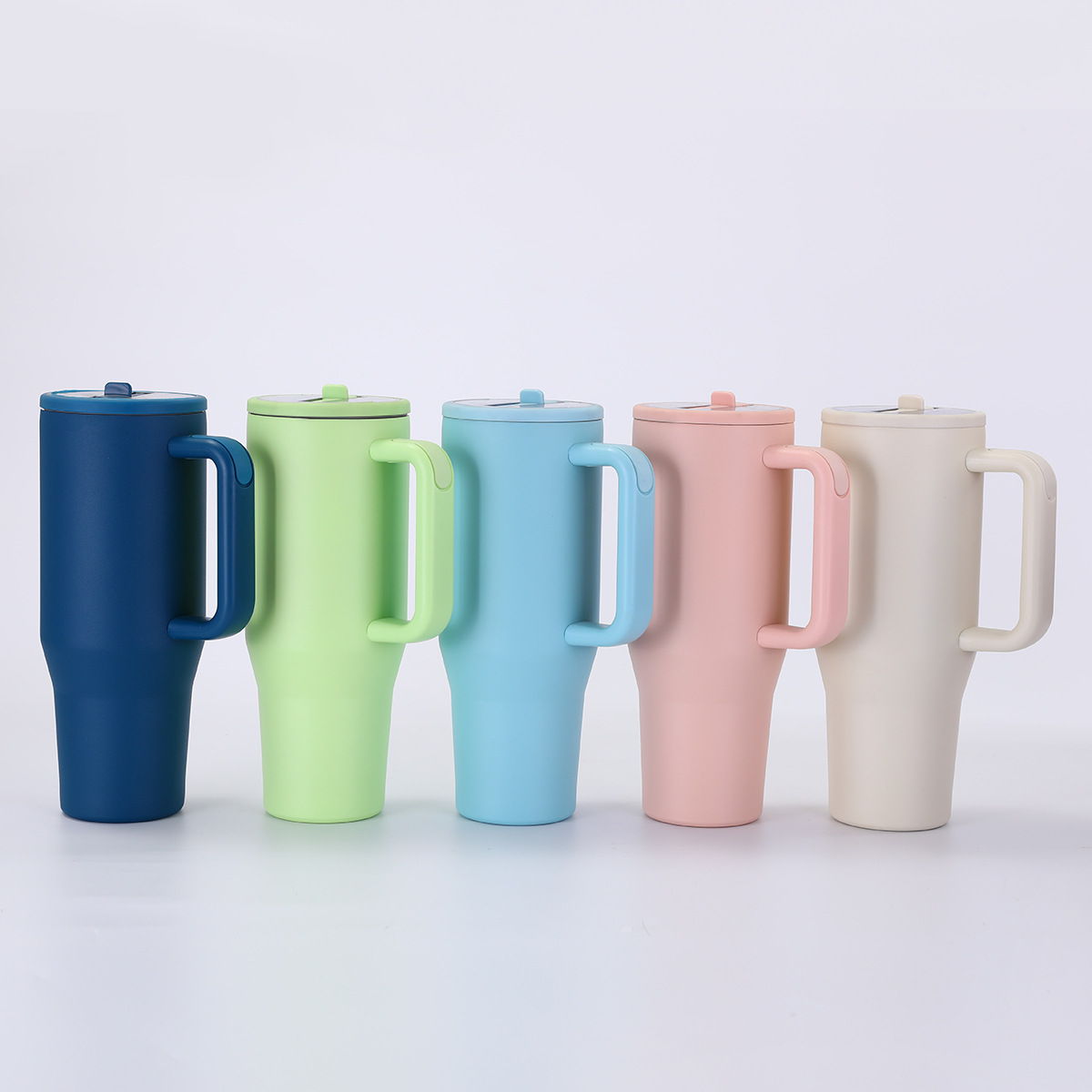 Wholesale of cross-border 40oz handle car cups, 304 stainless steel straw insulated cups, large-capacity cold preservation ice cups Specification image