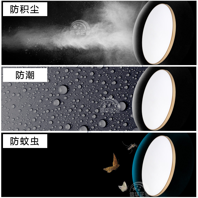 Factory wholesale of entrance hall, corridor, passageway lights, living room lights, balcony three-proof led ceiling lights, and master bedroom lights Specification image