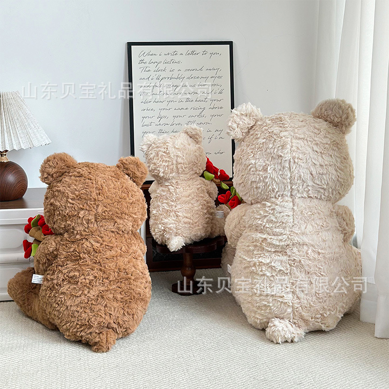 Valentine's Day rose, bear, plush toy, 50cm large doll, arcade claw machine, exchange doll Application Scenario
