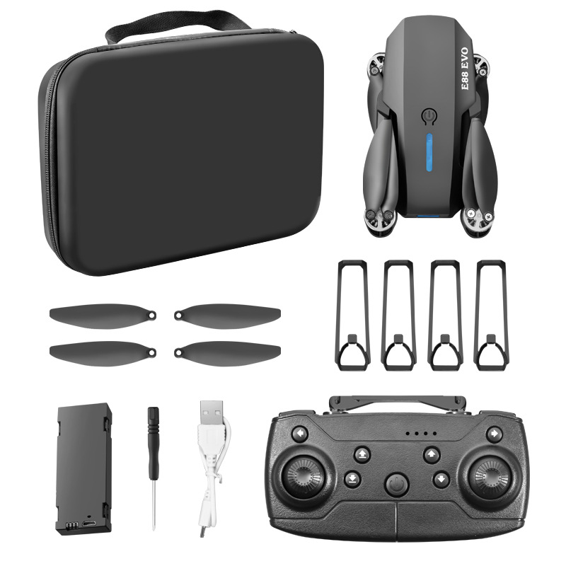 Cross-border E88 unmanned aerial vehicle, brushless motor, GPS, high-definition aerial photography, folding fuselage, optical flow, fixed height, obstacle avoidance, remote control aircraft Item Picture