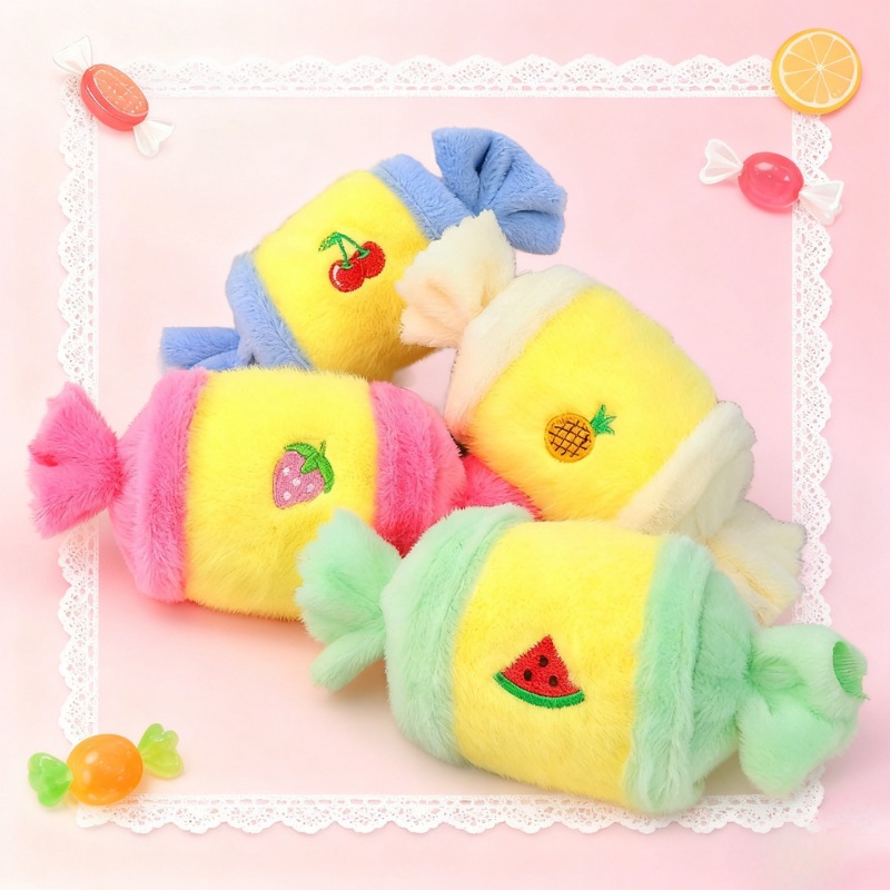 创意糖果毛绒挂件包包小挂饰玩偶包挂高颜值挂件装饰包包钥匙扣