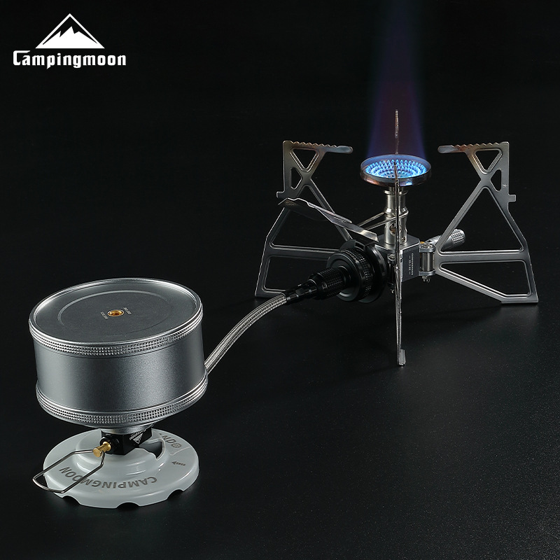 柯曼户外野餐露营可倒置高山扁气气罐炉具延长管带阀门燃气管