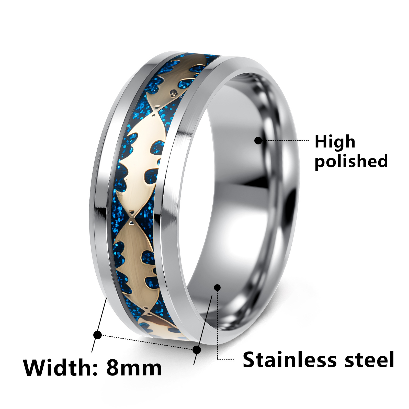 Cross-border best-selling jewelry: Titanium steel jewelry popular in Europe and America, Bat men's ring manufacturer wholesale supply Item Picture