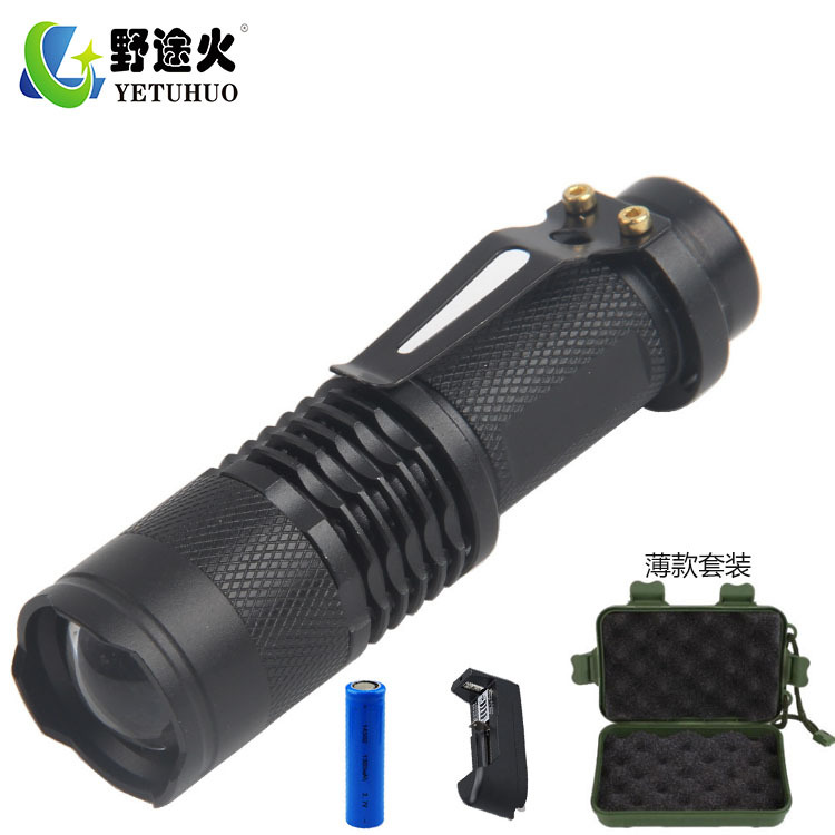 Built-In Q5 Dimmable Mini High-Intensity Sk68 Dry Battery Zoom Portable Cob Flashlight With A Push-Button Portable Flashlight Application Scenario