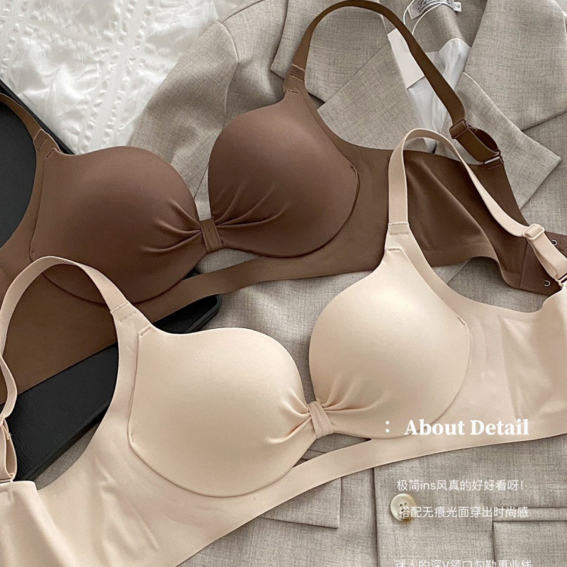 Versátil calado ropa interior transpirable mujeres juntas pequeño busto gran colección parche lactancia anti-caída sujetador sexy reemplazo de cabello al por mayor details Picture