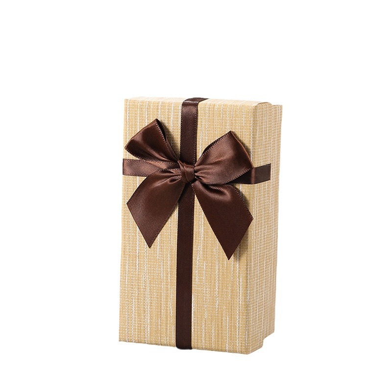 New rectangular top and bottom cover gift box for festivals and birthdays, simple paper gift box, gift bow packaging box Item Picture