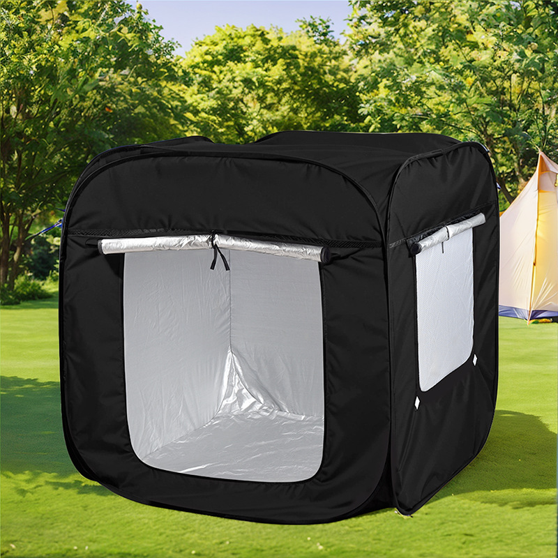 儿童户外帐篷秘密基地室内外可折叠正方形黑色遮光婴儿玩具屋帐篷