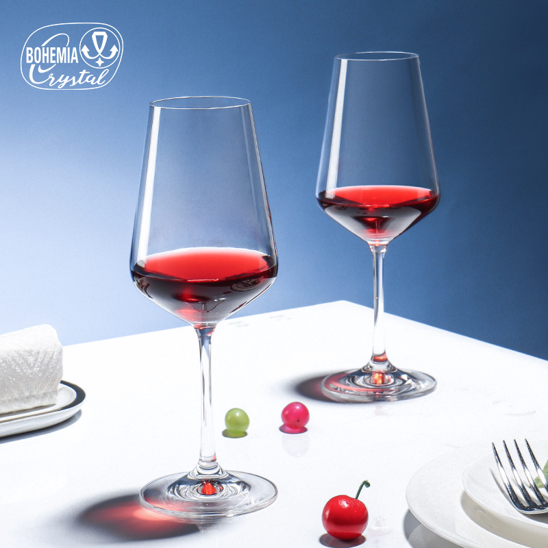 Bohemia Crystal Lex wine glasses, light luxury creative crystal wine glasses, hotel supplies batch details Picture