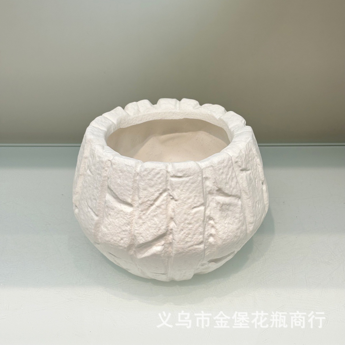 Textura textura textura piedra imitación cerámica maceta gran tamaño oval suculenta olla hogar suave floral fábrica details Picture