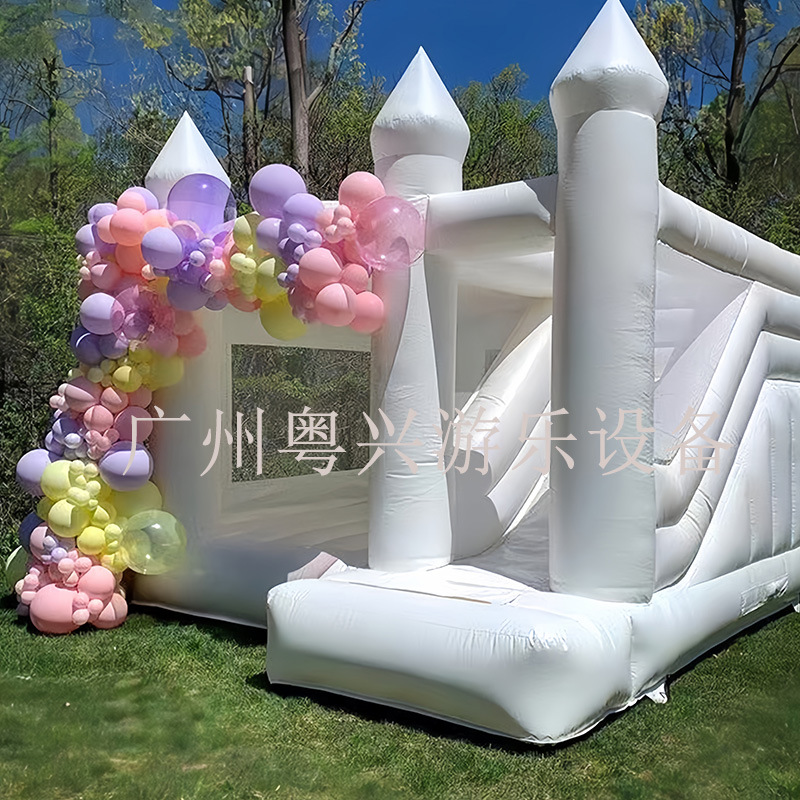 充气婚礼浪漫欧式生日派对城堡儿童乐园蹦蹦床室内娱乐淘气堡布置细节图