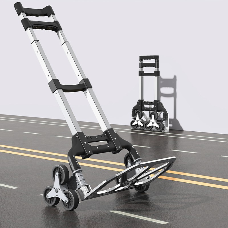 Plegable carro de mano comprar comida para el hogar comprar transporte de carga carrito de equipaje recoger express luz portátil pequeño tirador subir edificio remolque details Picture