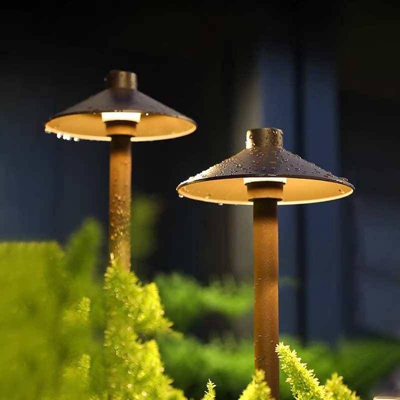 Solar-powered no-wiring lawn lights, mushroom outdoor plug-in lights, floor-standing garden and villa waterproof garden courtyard lights details Picture
