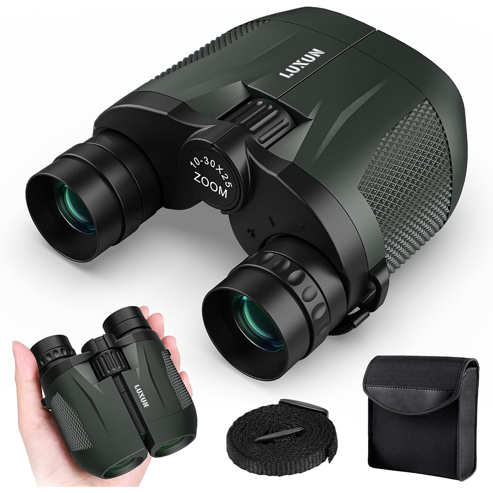 跨境热款LUXUN 10-30X25袖珍便携高变倍望远镜高清户外商超铺货