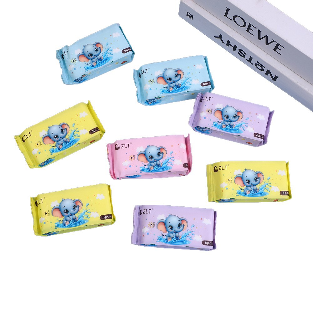 湿巾跨境便携小学生婴儿手口纯水湿纸巾儿童上学清洁用手帕纸草本详情图5