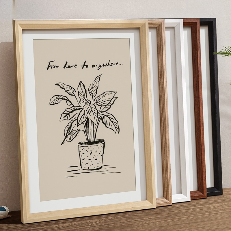 相框挂墙裱画框装裱尺寸外框拼图框寸装照片长方形卡纸木